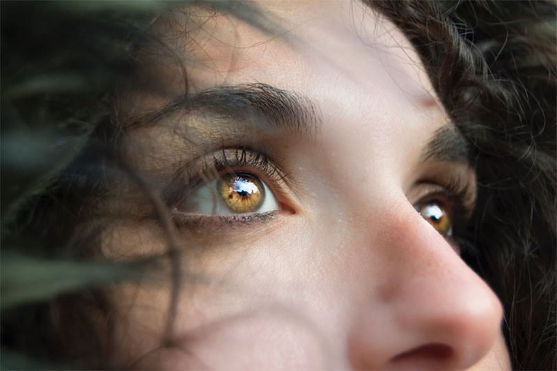 blue led effect eyes